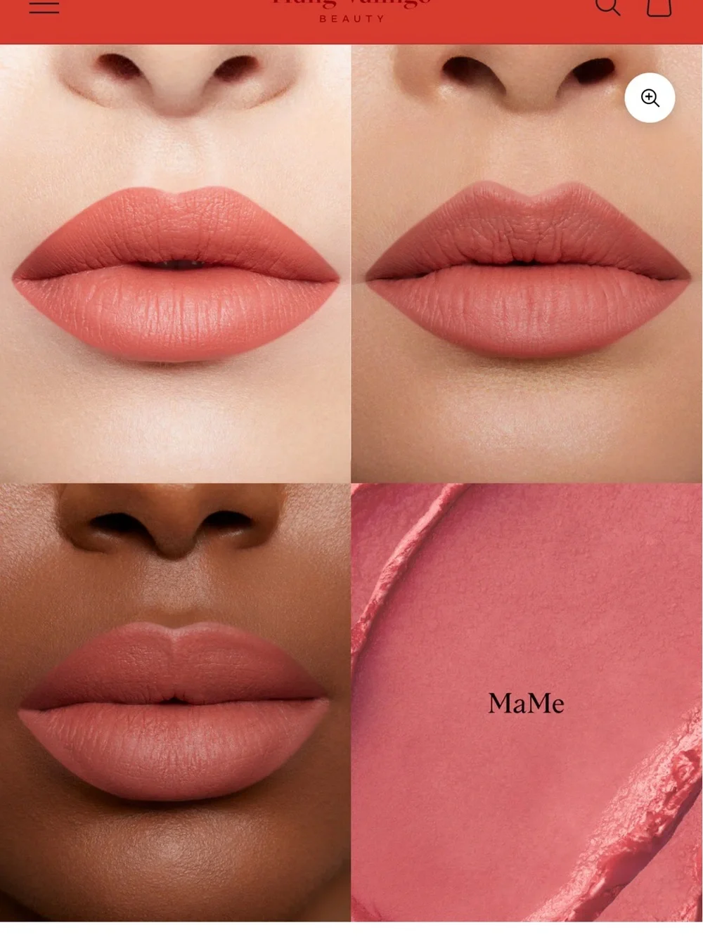 Hung Vanngo MaMe Creamy Matte Longwear Lipstick with Hyaluronic Acid